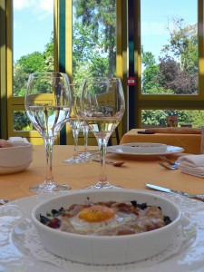 Entrée au restaurant du château hôtel de La Rozelle